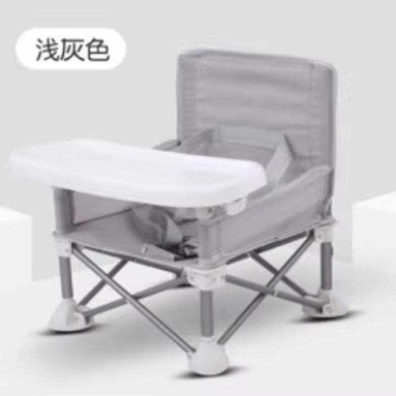 Portable Foldable Baby High Chair: Adjustable Toddler Dining Seat with Belt for Home & Restaurants