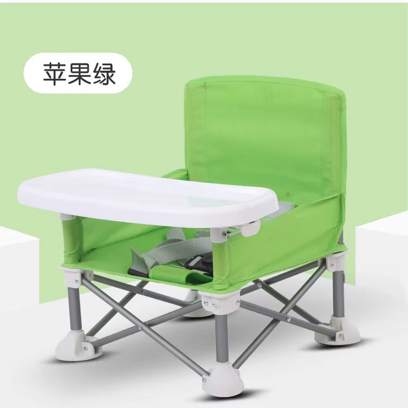 Portable Foldable Baby High Chair: Adjustable Toddler Dining Seat with Belt for Home & Restaurants