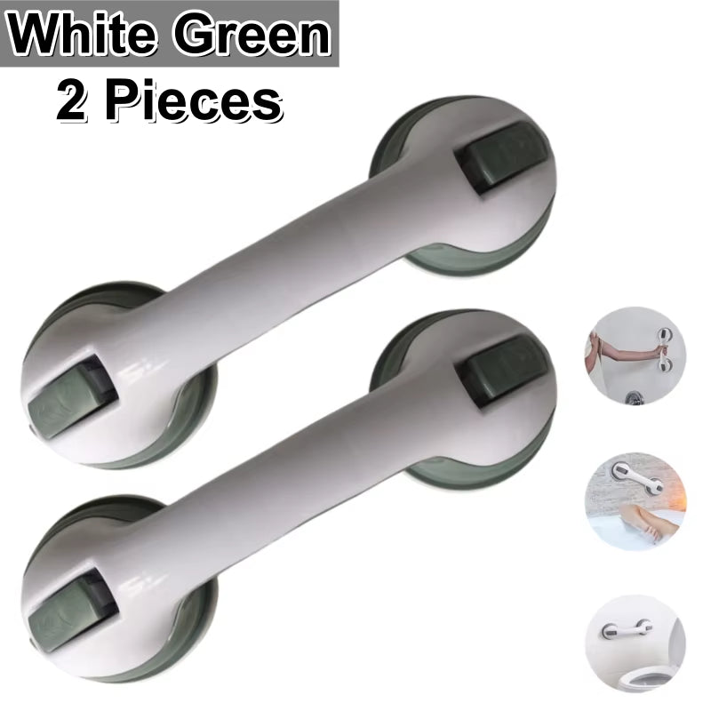 Dual Locking Suction Cup Anti-Slip Shower Safety Handle Toilet Grab Bar for Bathroom Support Elderly Balance Assist Handles